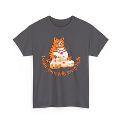 "I Want Some Jelly In My Belly"T-Shirt — Cute Cat Donut Design