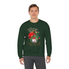 "Joy to the World" Holiday Knome Pullover Ornament Crewneck Sweatshirt
