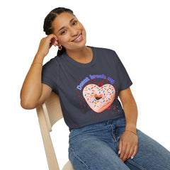 "Donut Break My Heart" Sprinkle Heart Donut Graphic Tshirt