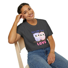 Cute ‘Owl Love You’ Pink & Purple Owls Valentine Tee Shirt