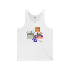 Watch for Cats! Floral Crates & Watering Can Tank Top — Garden Bouquet Summer Tank