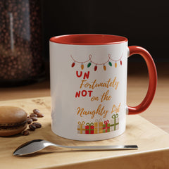 Accent Coffee Mug (11, 15oz) Naughty List