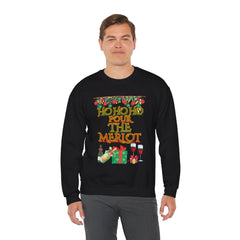 Sweatshirt - "Ho Ho Ho Pour The Merlot" Christmas Wine Crewneck