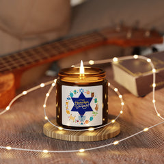 Hanukkah Star Soy Candle — Amber Jar Scented Candle (Multi Size)