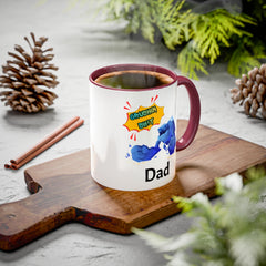 Dad Coffee Mug — "Crushin' SH!t" Blue Rock Gamer Mug (11oz & 15oz)
