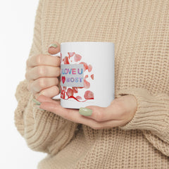 'I Love You Most' Floral Petal Coffee Mug (11oz/15oz)