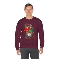 "Joy to the World" Holiday Knome Pullover Ornament Crewneck Sweatshirt