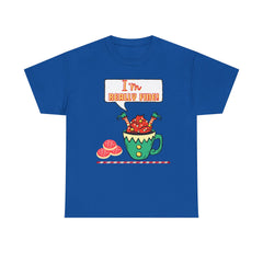 I'm Really Fine Tee — Cute Elf in a coffee cup Graphic T-Shirt