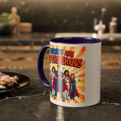 Nurses Are Superheroes Coffee Mug M/F — Colorful 11oz/15oz Gift