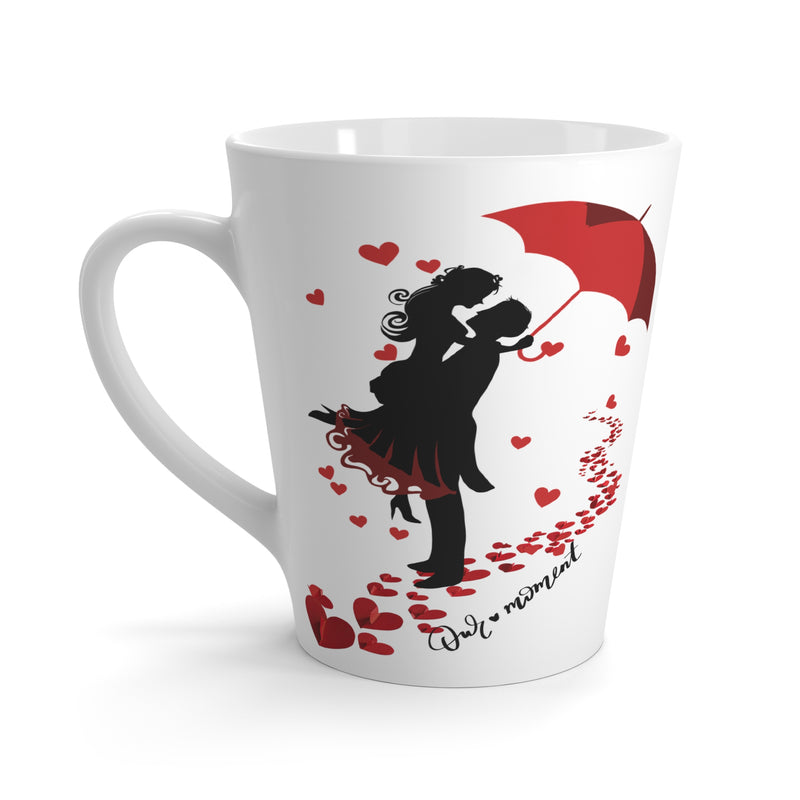 Latte Mug — Romantic Red Umbrella Couple Coffee Mug