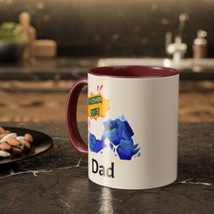 Dad Coffee Mug — "Crushin' SH!t" Blue Rock Gamer Mug (11oz & 15oz)