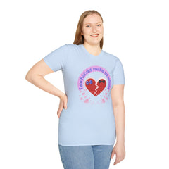 Two Halves Make Us Whole Broken Heart T-Shirt — Cute Split-Heart Couple Tee