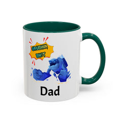 Dad Coffee Mug — "Crushin' SH!t" Blue Rock Gamer Mug (11oz & 15oz)