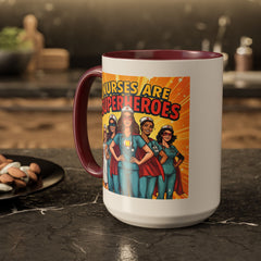 Nurses Are Superheroes Coffee Mug — Colorful 11oz/15oz Gift for Nurses