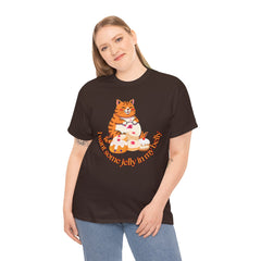 "I Want Some Jelly In My Belly"T-Shirt — Cute Cat Donut Design