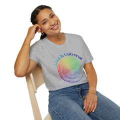 Love Is Universal T-Shirt — Rainbow Spiral Pride Tee