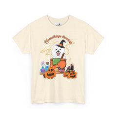 Halloween Witchy Samoyed — Cute Spooky Pumpkin Cauldron Tee