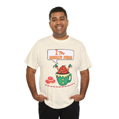 I'm Really Fine Tee — Cute Elf in a coffee cup Graphic T-Shirt
