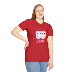 Cute ‘Owl Love You’ Pink & Purple Owls Valentine Tee Shirt