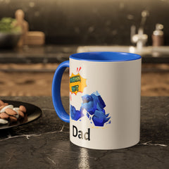 Dad Coffee Mug — "Crushin' SH!t" Blue Rock Gamer Mug (11oz & 15oz)