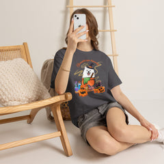 Halloween Witchy Samoyed — Cute Spooky Pumpkin Cauldron Tee