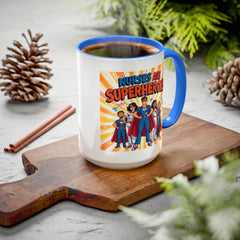 Nurses Are Superheroes Coffee Mug M/F — Colorful 11oz/15oz Gift
