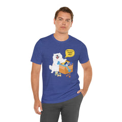 "Ohwoooo happy day!"  Happy Dog with treat delivery T‑Shirt — Pet Gift