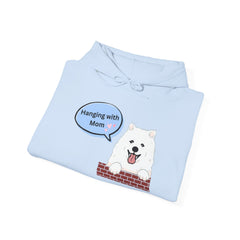 "Hanging with Mom" Cute Dog Graphic Pullover Hoodie