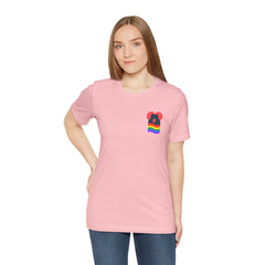 Pride Heart Pocket Tee — Rainbow LGBTQ+ Short Sleeve T-Shirt