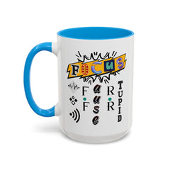 Focus Funny Wordplay Mug — Colorful 11oz/15oz Ceramic Coffee Cup