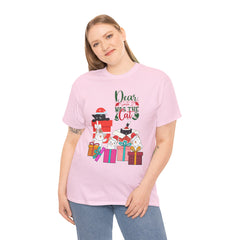 Christmas Cat Gifts T-Shirt — "Dear Santa it Was the Cat" Holiday Tee