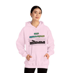 "Another Fine Day?" Cat Peeking Graphic Pullover Hoodie