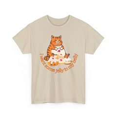 "I Want Some Jelly In My Belly"T-Shirt — Cute Cat Donut Design
