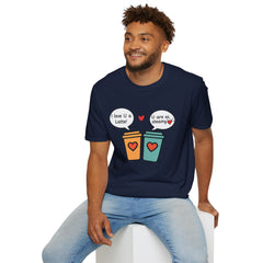 "I love U a Latte" Cute Coffee Pun Tee Couple T-Shirt