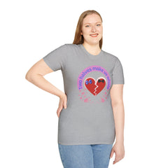 Two Halves Make Us Whole Broken Heart T-Shirt — Cute Split-Heart Couple Tee