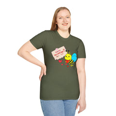 Valentine Bee T-Shirt — "Be My Valentine?" Cute Bee Hearts Tee