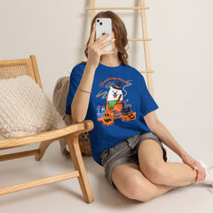 Halloween Witchy Samoyed — Cute Spooky Pumpkin Cauldron Tee