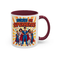 Nurses Are Superheroes Coffee Mug M/F — Colorful 11oz/15oz Gift