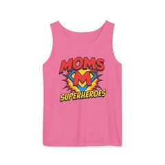 Mom’s Superheroes Tank Top Comic Book Style Shirt