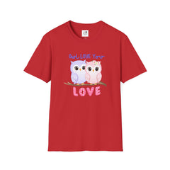 Cute ‘Owl Love You’ Pink & Purple Owls Valentine Tee Shirt
