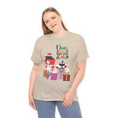 Christmas Cat Gifts T-Shirt — "Dear Santa it Was the Cat" Holiday Tee