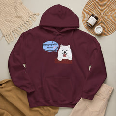 "Hanging with Mom" Cute Dog Graphic Pullover Hoodie