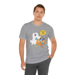 "Ohwoooo happy day!"  Happy Dog with treat delivery T‑Shirt — Pet Gift