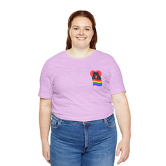 Pride Heart Pocket Tee — Rainbow LGBTQ+ Short Sleeve T-Shirt
