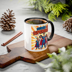 Nurses Are Superheroes Coffee Mug M/F — Colorful 11oz/15oz Gift