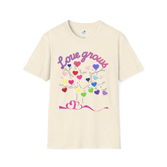 Love Grows Heart Tree T-Shirt — Colorful Heart Family Tee