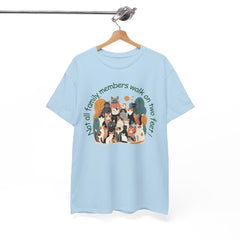 "Not All Family Members Walk on Two Feet" Cute Cat Family Graphic Tee