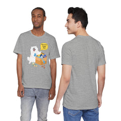 "Ohwoooo happy day!"  Happy Dog with treat delivery T‑Shirt — Pet Gift