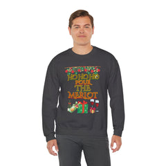 Sweatshirt - "Ho Ho Ho Pour The Merlot" Christmas Wine Crewneck