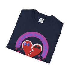 Two Halves Make Us Whole Broken Heart T-Shirt — Cute Split-Heart Couple Tee
